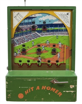 1940s "Hit a Homer" Coin-Operated Baseball Table-Top Arcade Game